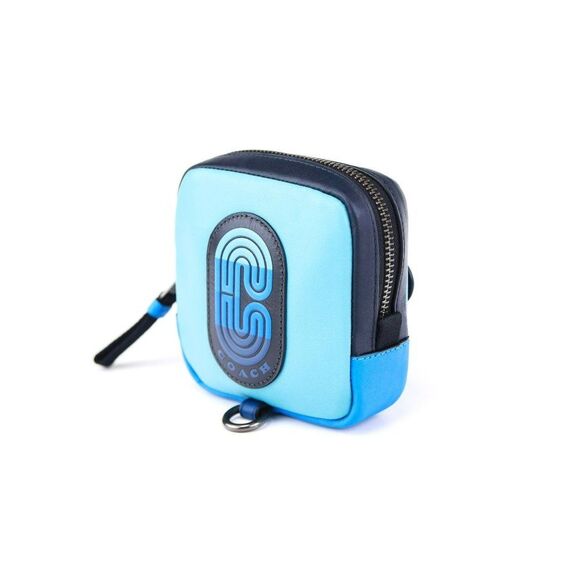 NEW Coach PATCH Square Orangizer Card Pouch BLUE - Picture 4 of 7